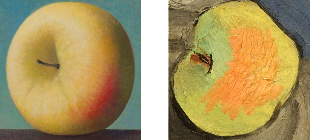 the same object of apple depicted in different styles